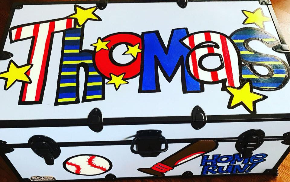Hand-painted Camp Trunk