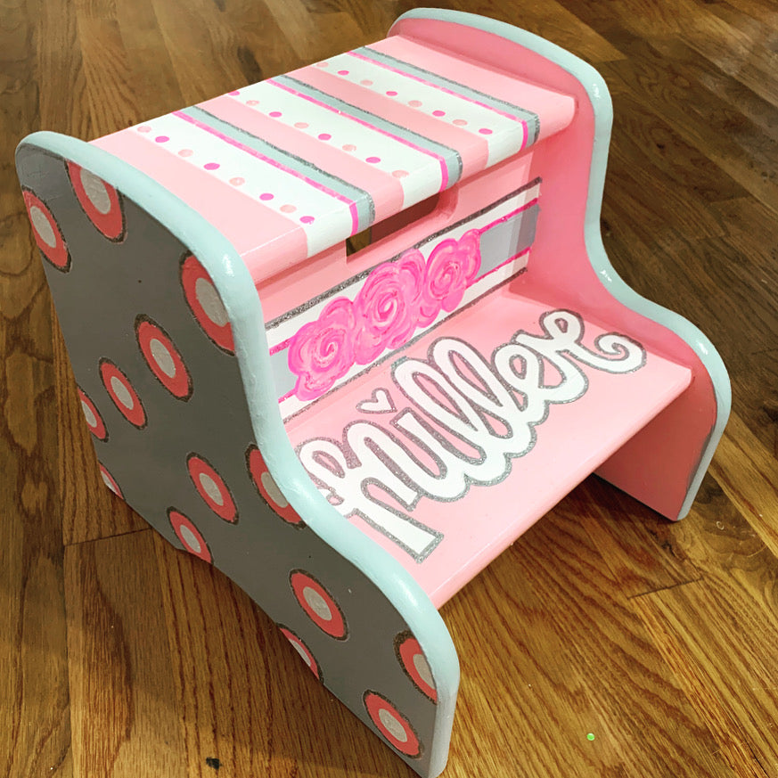 Hand-painted Step Stools