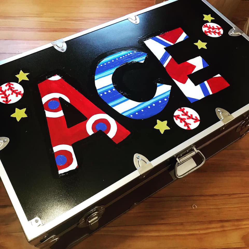 Hand-painted Camp Trunk
