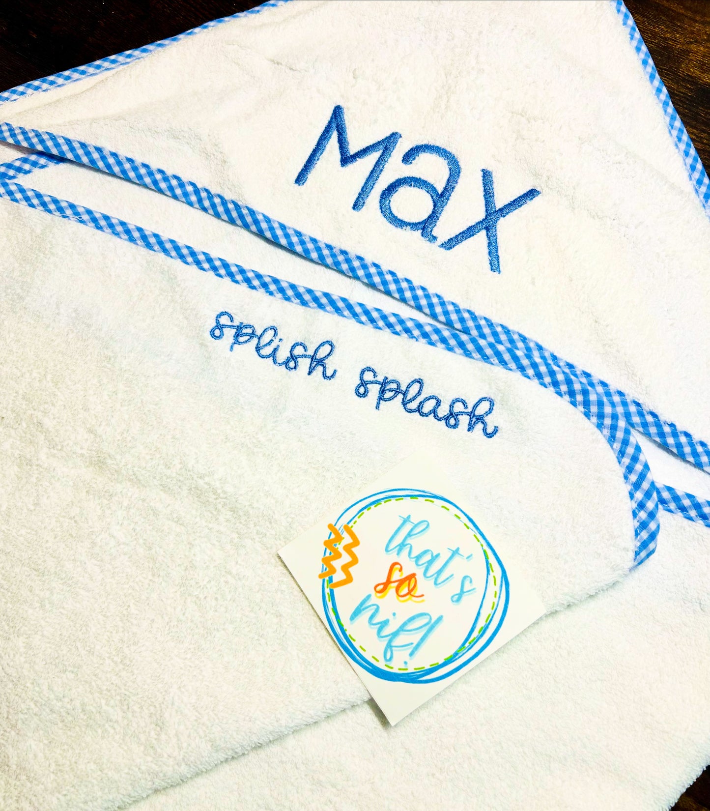 Hooded Bath Towel with Monogram