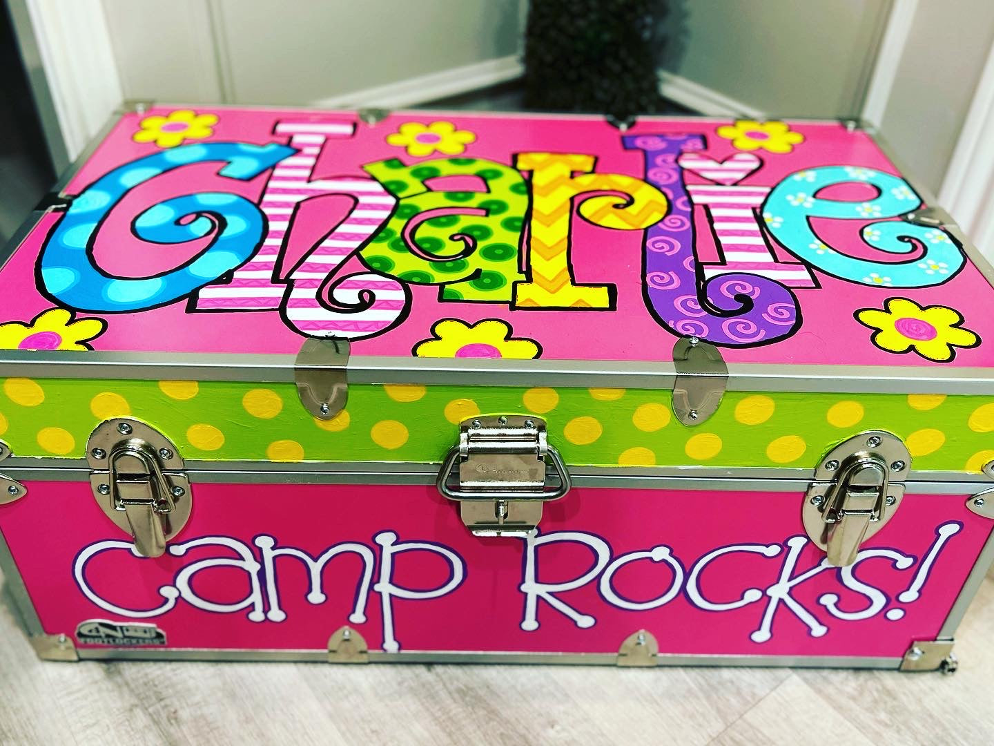 Hand-painted Camp Trunk
