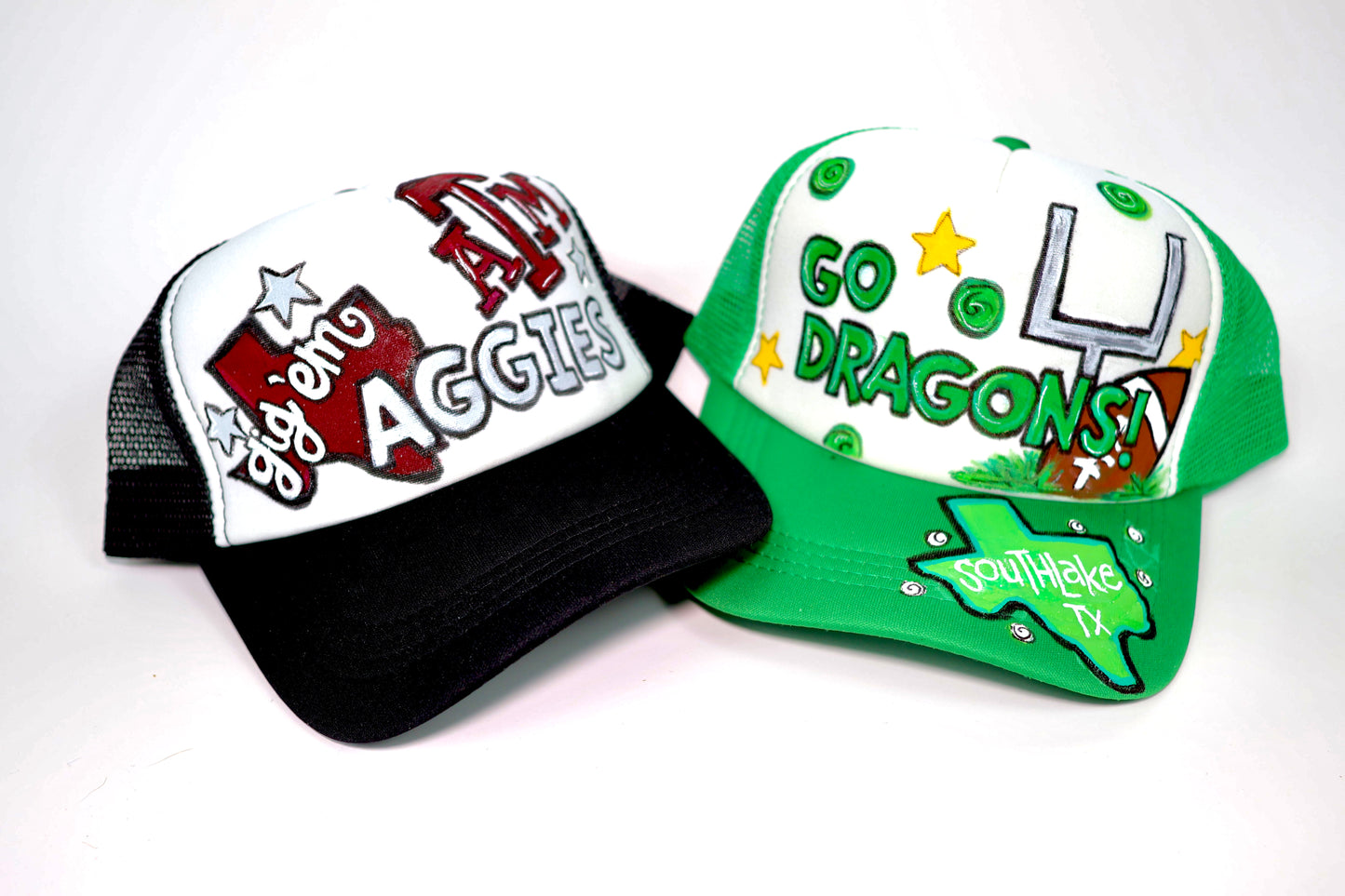 Hand- Painted Trucker Hats