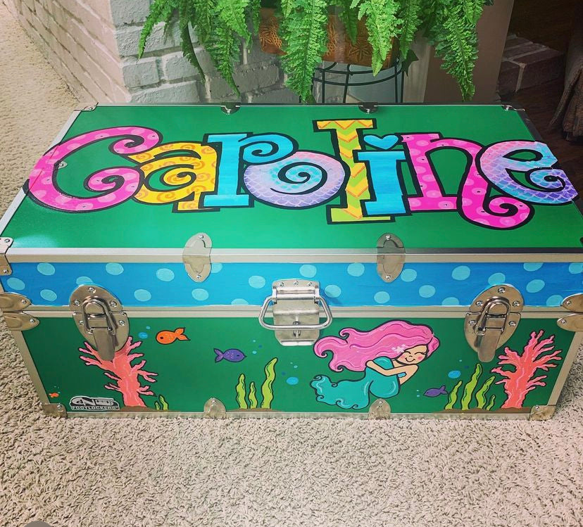 Hand-painted Camp Trunk