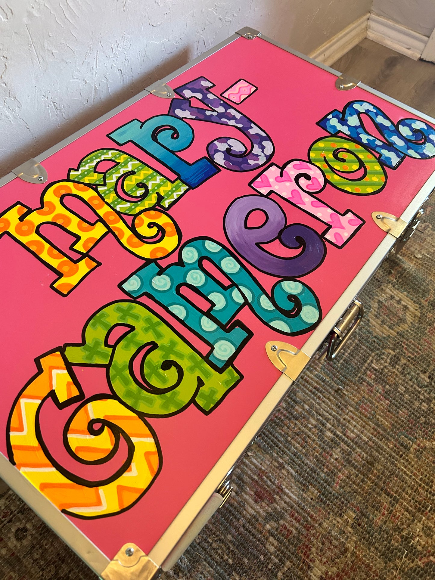 Hand-painted Camp Trunk