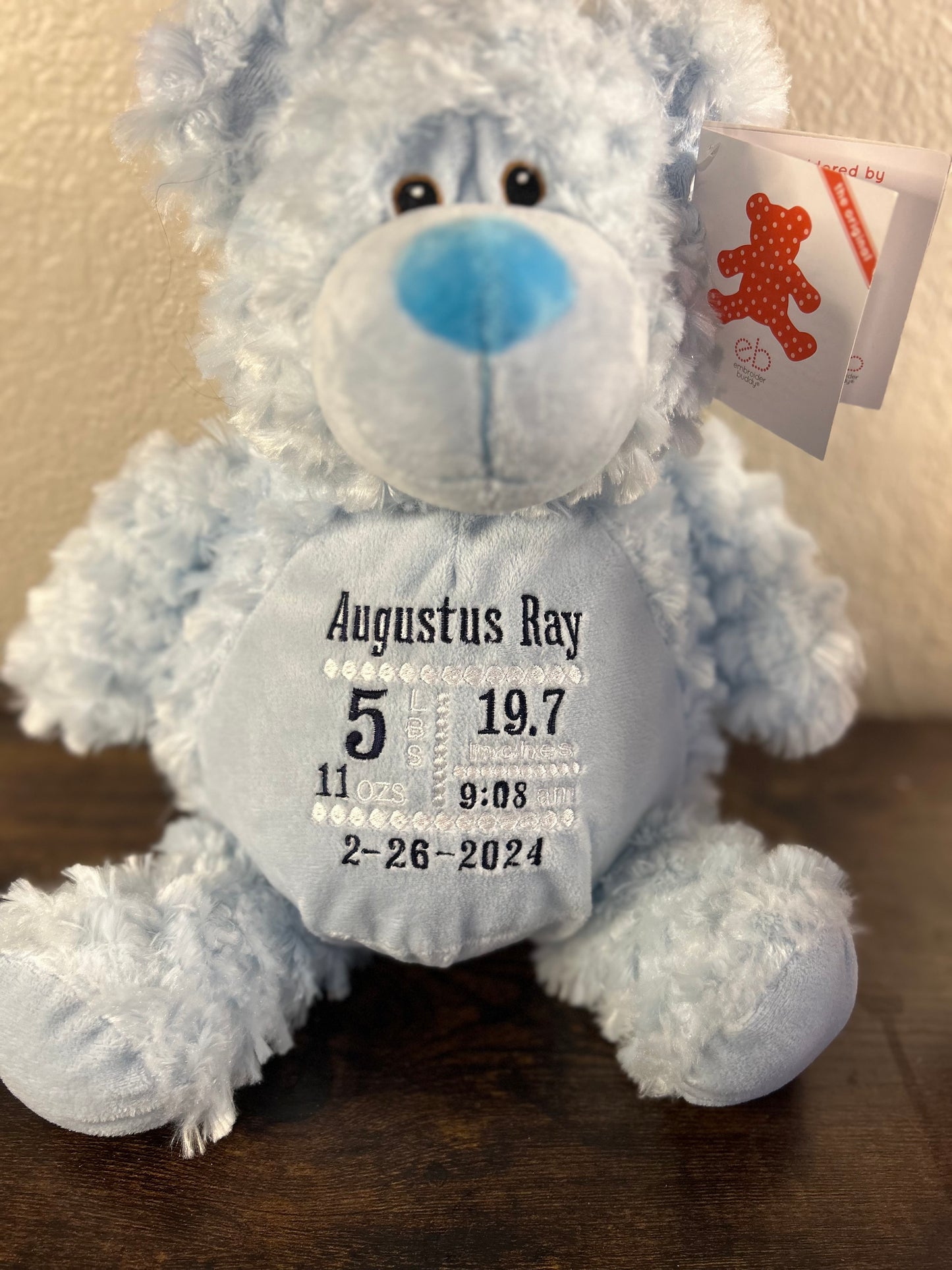 Birth Stats Stuffed Animal