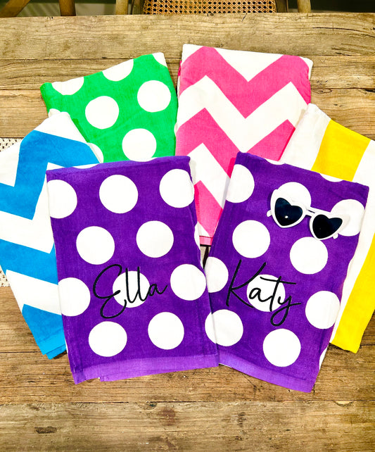Pool Towels with Monogram