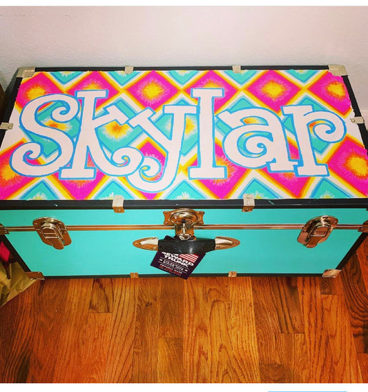 Hand-painted Camp Trunk