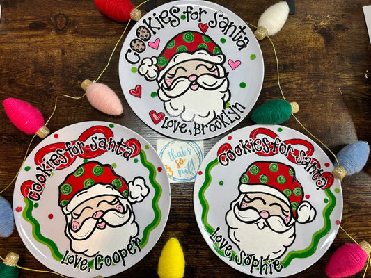 Santa Plate- Personalized