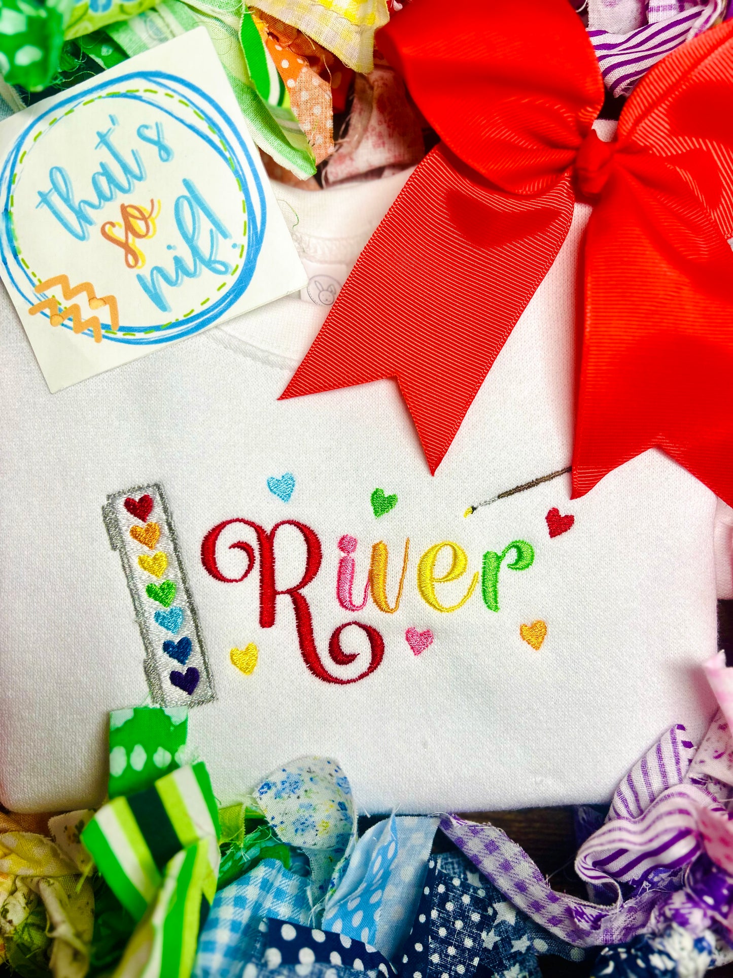 Valentine heart paint sweatshirt